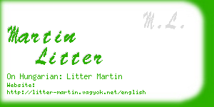 martin litter business card